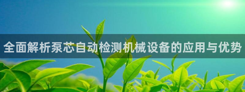 金年会网站事件后果：全面解析泵芯自动检测机械设备的应用与优势