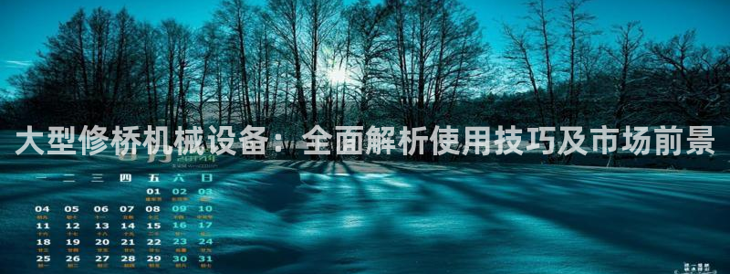 金年会诚信至上金字招牌：大型修桥机械设备：全面解析使用技巧及市场前景