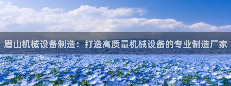 金年会官方入口登录网站：眉山机械设备制造：打造高质量机械设备的专业制造厂家
