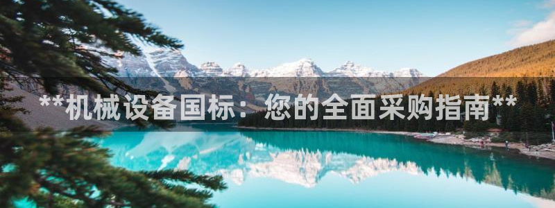 金年会金字招牌在线入口195：**机械设备国标：您的全面采购指南**