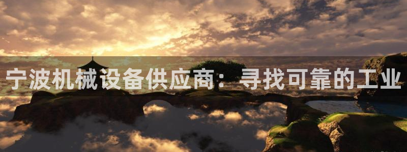 金年会体育app入口：宁波机械设备供应商：寻找可靠的工业