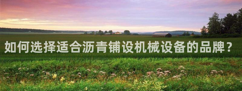 金年会会员登录页面在哪：如何选择适合沥青铺设机械设备的品牌？