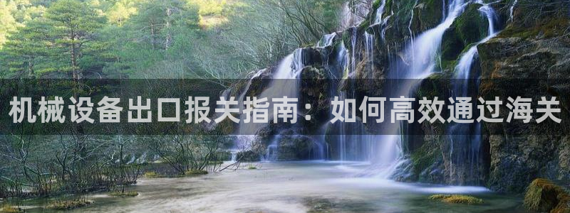 金年会App官方下载：机械设备出口报关指南：如何高效通过海关